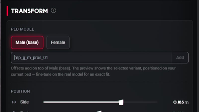 Per-Gender & Per-Model Offsets